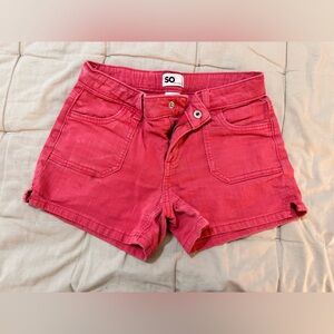 SO Kids' Bright Pink Denim Shorts
